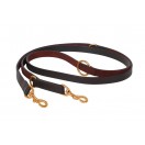 Bridle Leather POLICE STYLE DOG Training Lead Adjustable with BRASS fittings. (BROWN) 80" (200 cm)